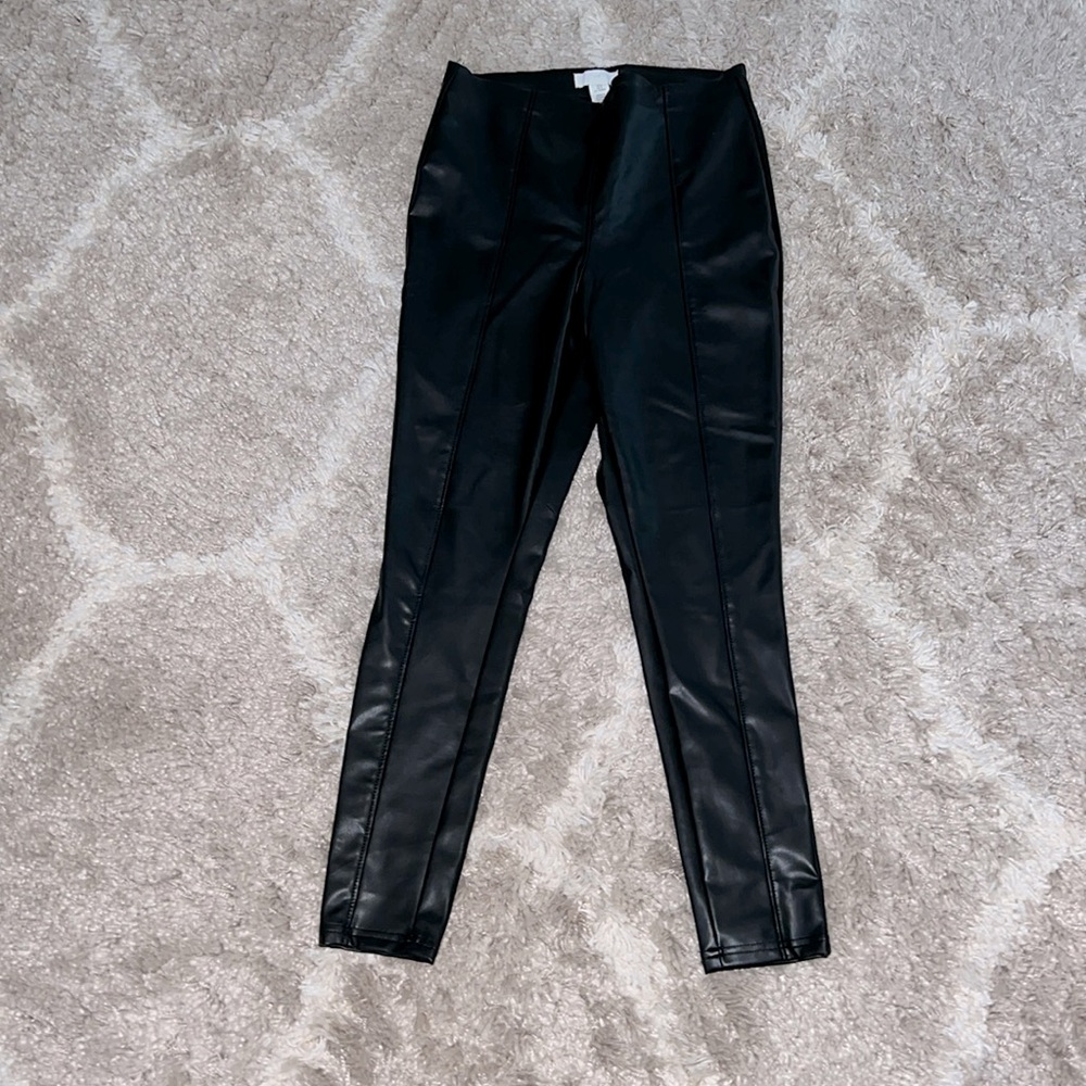 H&M Black Leather Leggings